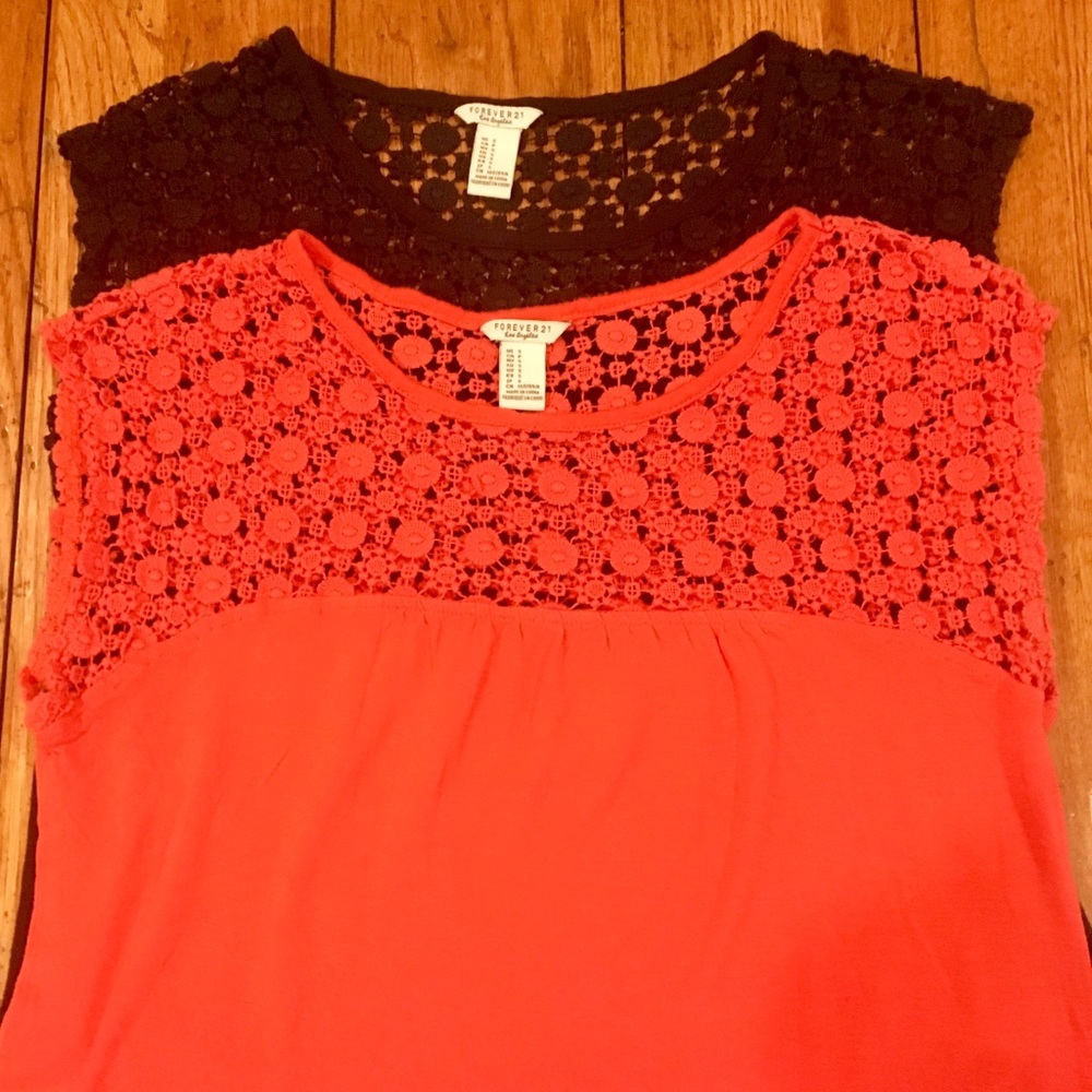 FOREVER 21 LOT SMALL ORANGE/NAVY